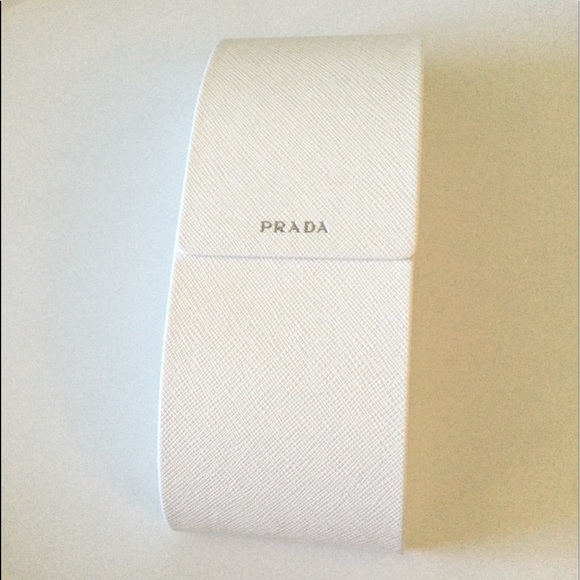 PRADA LARGE SUNGLASSES CASE WHITE NWOT main image 4